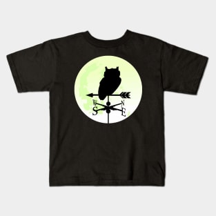 Owl Moon Weathervane Kids T-Shirt